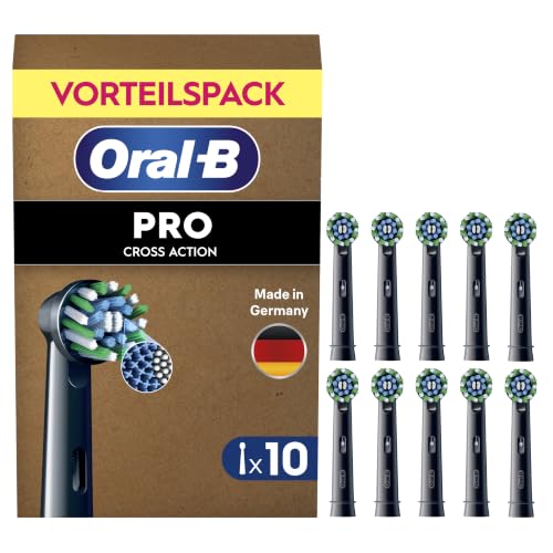 Oral-B Aufsteckbürsten PRO CrossAction, Schwarz, 10 Stück