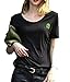 Pocket Alien Raglan T-Shirts Women Gothic Cotton Short Sleeve Top Tee