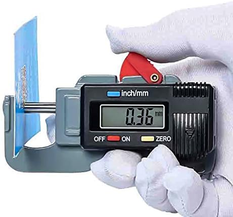 1/3/5PCS Portable Precise Digital Thickness Gauge Meter Tester Micrometer 0 to 12.7m Caliper (5PCS)