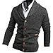 Mens Casual V-neck Long Sleeves Cardigan Sweater