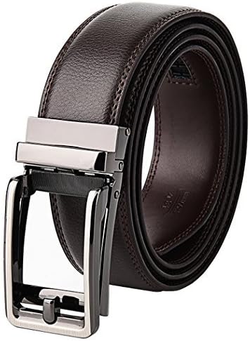 Tecrok Men's Genuine Leather Ratchet Belt with Automatic Buckle for Men Gift Idea