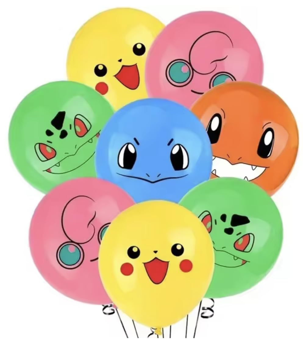 Pokémon Party Supplies | 15+ Years | 10 x Balloons | Mix 2
