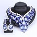 Women Bridal Rhinestone Crystal Statement Necklace Earring Wedding Dress Jewelry Sets