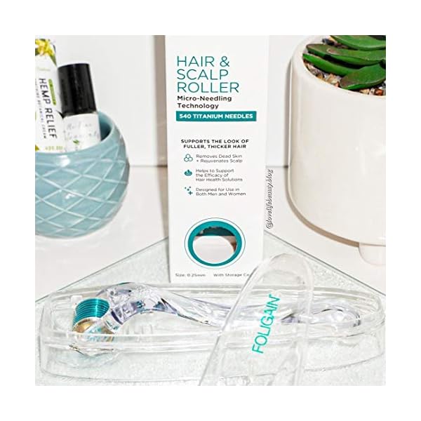 Foligain Hair & Scalp Roller for Thinning Hair, for Men & Women