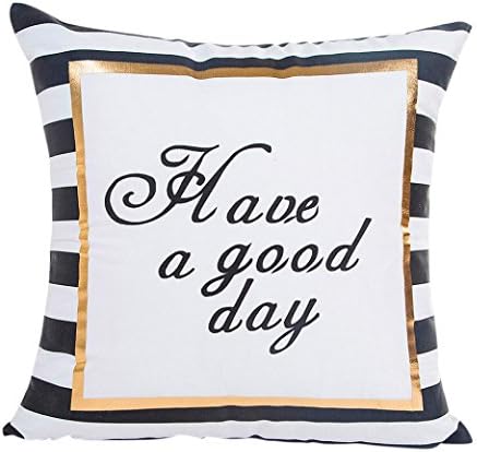 Indexp Gold Foil Printing Festival Throw Cushion Cover Sofa Home Decoration Pillow case (Style Q)