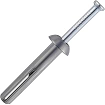 100 Flat Head Split Drive Anchors - 1/4" X 3" Concrete Nail-In Anchors, Zinc Coated Steel