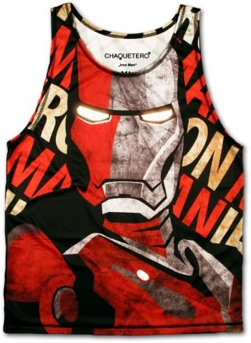 Iron Man Comic Book Men Tank Top Movie Club Wear Vest Muscle Shirt S