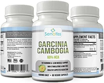 #1 Best 100% Pure Garcinia Cambogia Extract Premium 60% HCA. Fast Acting Appetite Suppressant, Most Effective Weight Loss and Fat Burner Supplement. Easy to Swallow Capsules