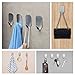 Adhesive Hooks, Heavy Duty Wall Hooks Stainless Steel Ultra Strong Waterproof Hanger for Robe, Coat, Towel, Keys, Bags, Home, Kitchen, Bathroom (Set of 16) (16Pack)