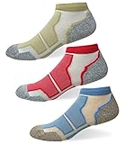 Well Knitting Womens 6 Pairs Cushioned Coolmax Sports Running Ankle Socks