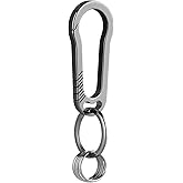 1981LIFE Titanium Key Chain, Carabiner Keychain Clip for Keys, Heavy Duty Car Key Chains Organizer for Men and Women