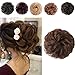 Human Hair Bun Extensions Messy Hair Scrunchies Hair Pieces for Women Hair Donut Updo Ponytail