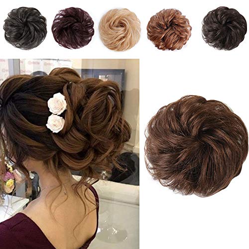 Stamped Glorious Messy Bun Hair Extension 100 Human Hair Wavy