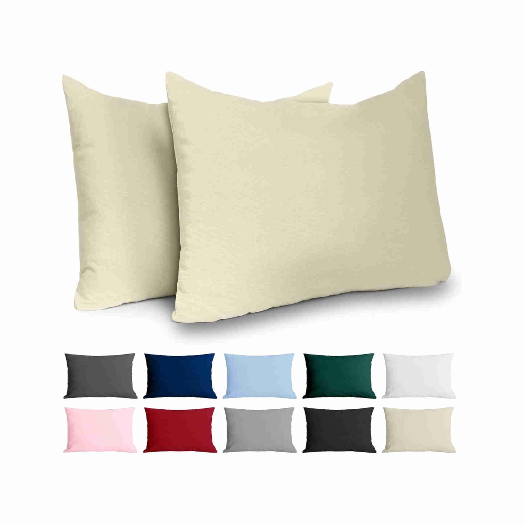 Dreamzie - 65 x 65 cm Reinforced Cotton Pillow Case - Anthracite - Tight Weave of 57 Thread Count - Pillow Case 65 x 65 cm - Oeko Tex Certified