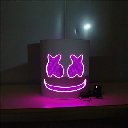 Queta DJ Marshmello Maske Party Musikfestival LED Leuchten Maske Helm Vollkopf Cosplay Kostüm Halloween Karneval Weihnachten 
