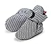 QGAKAGO Baby Girls or Boys Fleece Booties Cotton Lining and Soft Sole Prewalker Pull-On Shoes (6-12 Months Infant, Black Stripe)