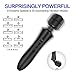Wireless Wand Massager Personal Waterproof Massager Rechargeable, 20x Multi-Speed Vibrations Black