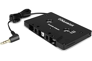 Aluratek Premium Audio Cassette Receiver, Premium Car Audio, Universal 3.5mm Audio Jack or AUX-in Port, Supports Phones/Tablets/Stereo/Headphones/Hi-Fi/Portable Speaker, 3 Foot Cable Length