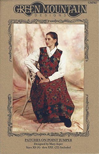 Green Mountain Designs Pattern GM702 "Patches on Point Jumper" Misses Sizes XS-XXL 4-22 Designed by Mary Asper