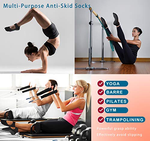 image for Yoga Socks Non Slip Skid with Grips Barre Socks Pilates Socks for Wome