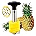 Tailbox Stainless Steel Pineapple Corer Slicer - Pineapple De-Corer, Cutter, Pineapple Peeler Stem Remover Blades for Easy Coring - All in Two Kitchen Gadget (Black), 9.5