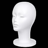 Leeven Styrofoam Head For Wigs Female Foam Mannequin Wig Head Stand 1 Pack | 11.6" Styrofoam Mannequin Head Stand for Wig Style,Display Hair,Hats,Hairpieces,Mask,Salon,Travel,Halloween Decoration