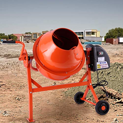 2-1/5 Cu Ft Electric Concrete Cement Mixer Mortar Mixing Stucco Seeds Portable Barrow Machine
