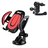 Ipow Universal 2-in-1 Smartphone Car Mount Holder Cradle For Windshield Dashboard or Air Vent With Metal Vent Mount and Strong Suction Cup For iPhone 6+/6S 6 7 Plus,Samsung Galaxy S7 S6 Edge 7