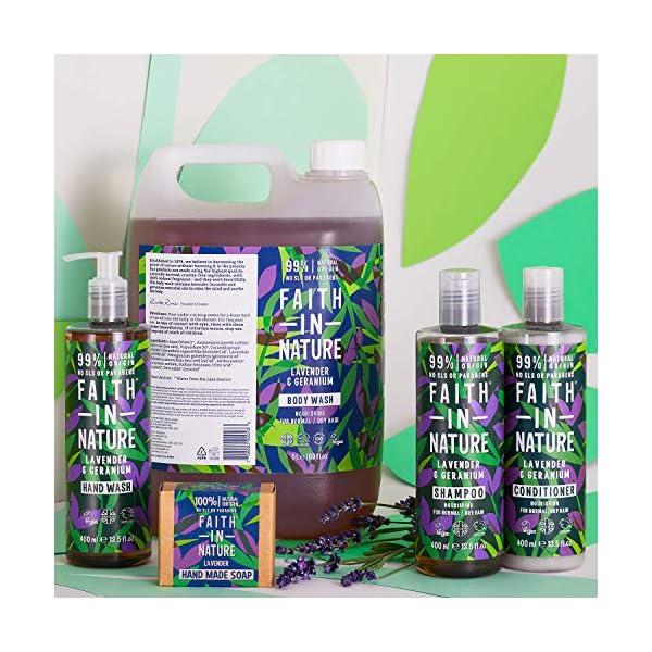 Faith-in-Nature-Natural-Lavender-Geranium-Body-Wash-Nourishing-Vegan-Cruelty-Free-Parabens-and-SLS-Free-400-ml Faith In Nature Natural Lavender and Geranium Body Wash, Nourishing, Vegan and Cruelty Free, No SLS or Parabens, 400 ml