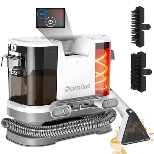 Domixo Carpet Cleaner Machines, Hot Water Multi-Purpose Portable Spot Cleaner, Wet/dry Upholstery Cleaner, 450W & Touchscreen Buttons, Deep Stain Cleaning from Pet, Carpets, Sofa, Stairs, Car Seats
