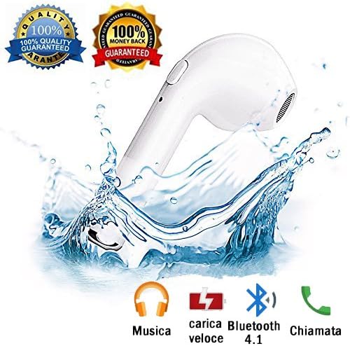 Bluetooth Earbud, V4.1 Mini Bluetooth Headphone wireless headset, Dustproof Sweatproof Noise Cancelling Invisible Mic Earphones Phone Bluetooth Earpiece for Samsung Android (One Pcs)