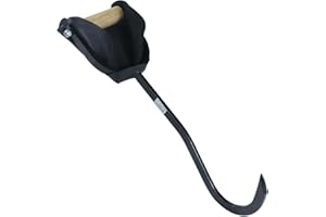 LAWNEAGLE 47010800 Hay Hook with Leather Guard 13-1/2" Black Metal Hook Hardwood Handles Replaces 47010800 S47010800 Hay Hook, Effortless to Hook Hay Bales, Sturdy and Durable