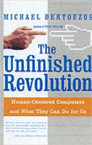 The Unfinished Revolution Human Centered Computers And What They Can Do For Us Dertouzos Michael L 9780066620671 Amazon Com Books