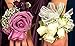 Royal Imports Silver/White Corsage Wrist Bands, Elastic Wristlets for Wedding Prom Flowers, Bulk pack of 48