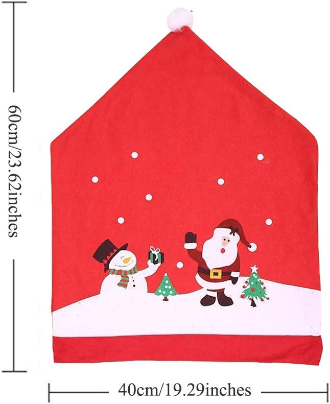 Tenrany Home Red Christmas Chair Back Covers Decorations - Image 5