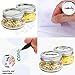KAMOTA Mason Jars 4 oz With Regular Silver Lids and Bands, Ideal for Jam, Honey, Wedding Favors, Shower Favors, Baby Foods, DIY Spice Jars, 24 PACK, 30 Whiteboard Labels Included