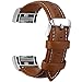 Fullmosa Fitbit Charge 2 Strap 12 Colors Fitbit Charge 2 Leather Band for Women Men, Brown