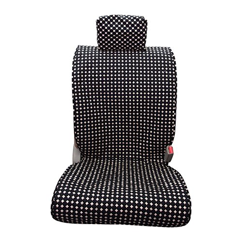 ココトリコ Cocotorico 前座席用 キルティング シートカバー 2枚セット ドット柄 バンダナ付き B06y62nf3v