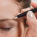 Mayxunbeauty 3 PCS Stainless Steel Slant Tip Tweezer, Eyebrow and Hair Remover (Black)