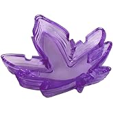 Kheper Games Potleaf Glass Ashtray, Purple, Round Themed Design, 5&rdquo; Diameter