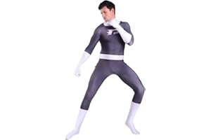 Gesikai Danny Phantom Cosplay Costume 3D Print Spandex Zentai Suit SuperHero Bodysuit Halloween Costume for Adults Kids