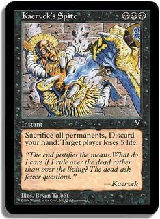 Amazon マジック ザ ギャザリング 英語 ビジョンズ ケアヴェクの悪意 Kaervek S Spite トレカ 通販