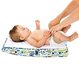Ah Goo Baby Plush Pad Portable Travel Changing Pad with Memory Foam, Zoo Frenzy Pattern