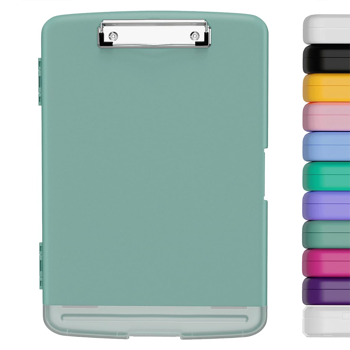 Hongri Clipboard with Storage with Pen Holder, Folder Nursing Clip Board 8.5 x 11 Foilo-Side Opening, High Capacity, Light Weight for Teachers, Classroom. Size 14 x 9.6 x 1.2 in(Green)
