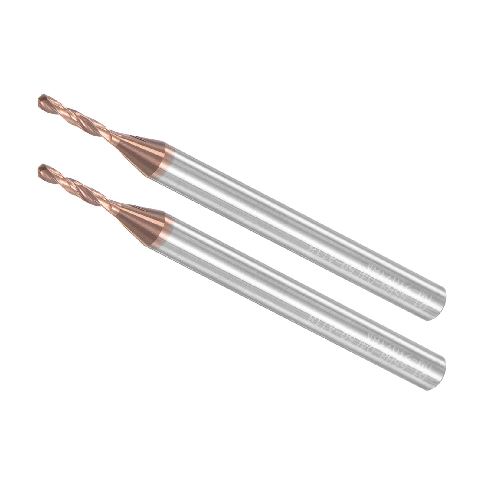 CoCud Solid Carbide Drill Bits, 1.55mm Diameter 4mm Shank, Nanometer Titanium Coated Twist Drill Bits - (Applications: for Stainless Steel Carbon Steel), 2-Pieces