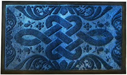 Star Element Rubber Back Anti Slip Front Doormat Large 30 x 18 inches Durable Outdoor Indoor Entrance Doormat (Blue)