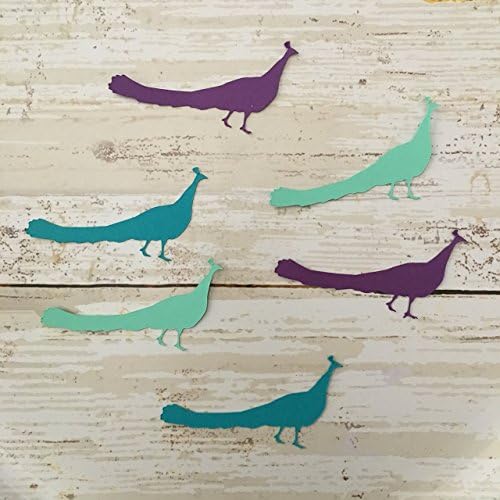 Peacock Confetti, Peacock Decorations, Bird Party Supplies, Bird Theme, Peacock Cut Outs, Zoo Animal Party Supplies, Table Scatter, Bird Cut Out