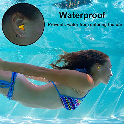 image for SIQUK 36 Pairs Silicone Swimming Earplugs Reusable Waterproof Ear Plug