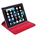 HDE iPad 2 iPad 3 iPad 4 Rotating Case 360 Degree Magnetic Cover Stand for 2nd 3rd 4th Generation iPad (Red Crocodile)