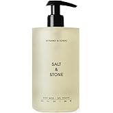 Salt & Stone Body Wash with Antioxidants for Deep Moisture | For Women & Men, Sulfate, Paraben, & Dye Free, Leaving Skin Soft and Hydrated | Bergamot & Hinoki 15.2 fl oz